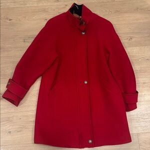 James,  Women's Vintage Red Pea Coat